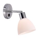 Nordlux Ray Wandleuchte Metall und Glas Chrom | Geeignet für E14