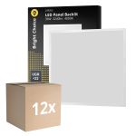 Mehrfachpackung 12x Bright Choice LED Panel Backlit 36W 3240lm - 840 Kaltweiß | 60x60cm - UGR <22