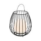 Nordlux Tischlampe Jim To-Go Portable Akku Metall Schwarz 3W 300lm - 827 Extra Warmweiß | 3-Stufen Dimmbar 