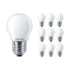 Mehrfachpackung 10x Philips Corepro LED Lustre E27 Kugel Matt 4.3W 470lm - 827 Extra Warmweiß | Ersatz für 40W