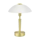 Eglo Tischlampe Solo 1 Stahl Gold Weiß | IP20 - Geeignet für 1x E14 