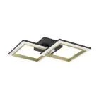 Eglo Deckenleuchte Calliera Stahl Schwarz Gold 18.4W 2500lm - 840 Kaltweiß | IP20 - Dimmbar 