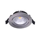 Noxion LED Schwenkbar Slim Spot Silber Rund 6W 550lm 60D - 927 Extra Warmweiß | 85mm - IP54 - Dimmbar - Höchste Farbwiedergabe