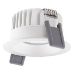 Ledvance Spot LED Fix Aluminium Blanc 8W 680lm 36D - 930 Blanc Chaud | Diamètre 68mm - IP44 - Meilleur rendu des couleurs - Dimmable