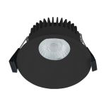 Nordlux Downlight Albric Aluminium Noir 8W 590lm 38D - 927 | 90mm - IP44 - Meilleur Rendu Des Couleurs - Dimmable