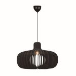 Nordlux Hazo 65 Suspension Luminaire Bois Noir | Convient pour 1x E27