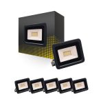 Lot 6x Bright Choice Projecteur LED 20W 2000lm 100D - 840 Blanc Froid | IP66 - Symétrique