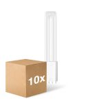 Lot 10x Ledvance Dulux-L LED 8W - 840 Blanc Froid | 4-Pins - Équivalent 18W
