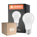Lot 6x Ledvance Classic LED E27 Poire Dépolie 10W 1055lm - 827 Blanc Très Chaud | Dimmable - Équivalent 75W
