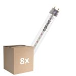 Lot 8x Osram Tube LED T8 Fluora (EM/Direct 230V) Standard Output 18.3W 1450lm - 825 Blanc Très Chaud | 150cm - Équivalent 58W