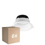 Lot 6x Noxion Downlight LED Hera Profond Encastré Blanc 21W 2400lm 100D - 827-830-840 CCT | 226mm - Diamètre 200mm
