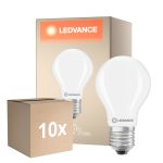 Lot 10x Ledvance Classic LED E27 Poire Dépolie 5.9W 806lm - 827 Blanc Très Chaud | Dimmable | mable - Équivalent 60W