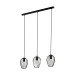 Eglo Suspension Luminaire Newtown Acier Noir | IP20 - Convient pour 3x E27 