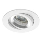 Noxion Encastré Spot Drome MR16 inclinable Blanc | Diamètre 69mm - GU10 Culot