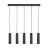 Nordlux Suspension Luminaire Tilo Métal Noir | IP20 - Convient pour 5x GU10