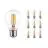 Lot 10x Noxion Lucent Filament LED E27 Poire Claire 4.5W 470lm - 827 Blanc Très Chaud | Équivalent 40W