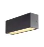 SLV Sitra L Up/Down Applique Murale Aluminium Gris 24W 3060lm - 830-840 CCT | Extérieur - IP65