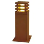 SLV Carré 40 Lampadaires Salon Acier Rouille | Extérieur - IP55 - Convient pour 1x E27 