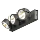 SLV Kalu Triple Mur et Plafonnier Aluminium Noir 47W 3400lm - 830 Blanc Chaud | Dimmable 