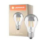 Ledvance  Classic LED E27 Poire Filament Miroir 6.5W 650lm - 827 Blanc Très Chaud | Équivalent 50W