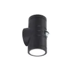 Ansell Applique Murale Reef Noir Up & Down - Extérieur - 10W 885lm 90D - 830-840-860 CCT | IP65 -Détecteur de Mouvement et de Lumière