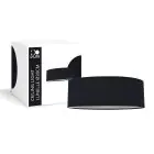 D'Lite Plafonnier Lunelle 30cm Textile Noir | Convient pour 2x E27 
