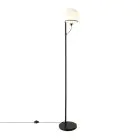 Nordlux Wilson Lampadaires Salon Verre et Métal Noir | Convient pour G9
