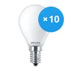 Lot 10x Philips Corepro LED Lustre E14 Boule Dépolie 4.3W 470lm - 827 Blanc Très Chaud | Équivalent 40W