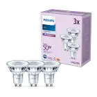 Lot 3x Philips Spot LED GU10 PAR16 5W 390lm 36D - 840 Blanc Froid