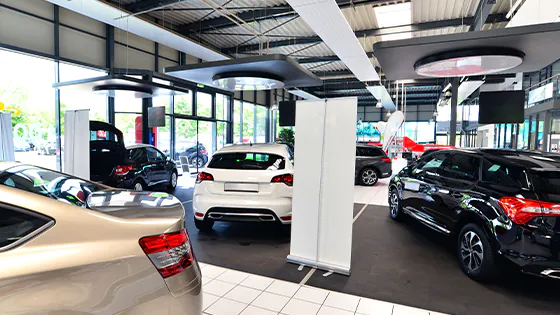 éclairage concessions automobiles