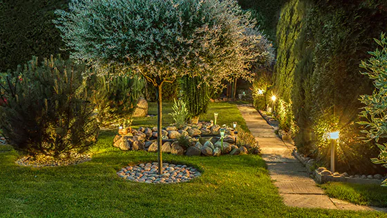 garden lighting with LED