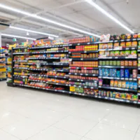 LED trunking in supermarket