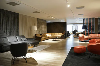 Showroom lighting for furniture